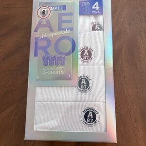 Aeropostale White Contour Fit A-Shirts Pack